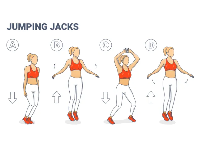 how to demonstrate jumping jacks
